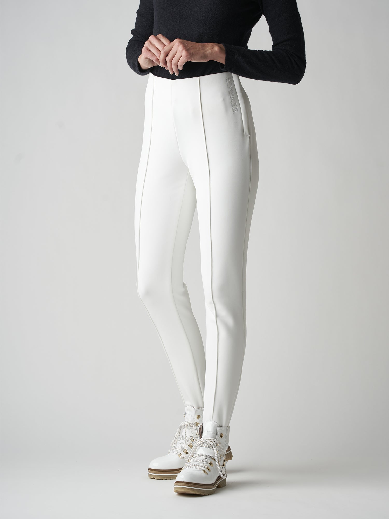 BOGNER Stirrup ski pants ELAINE in white