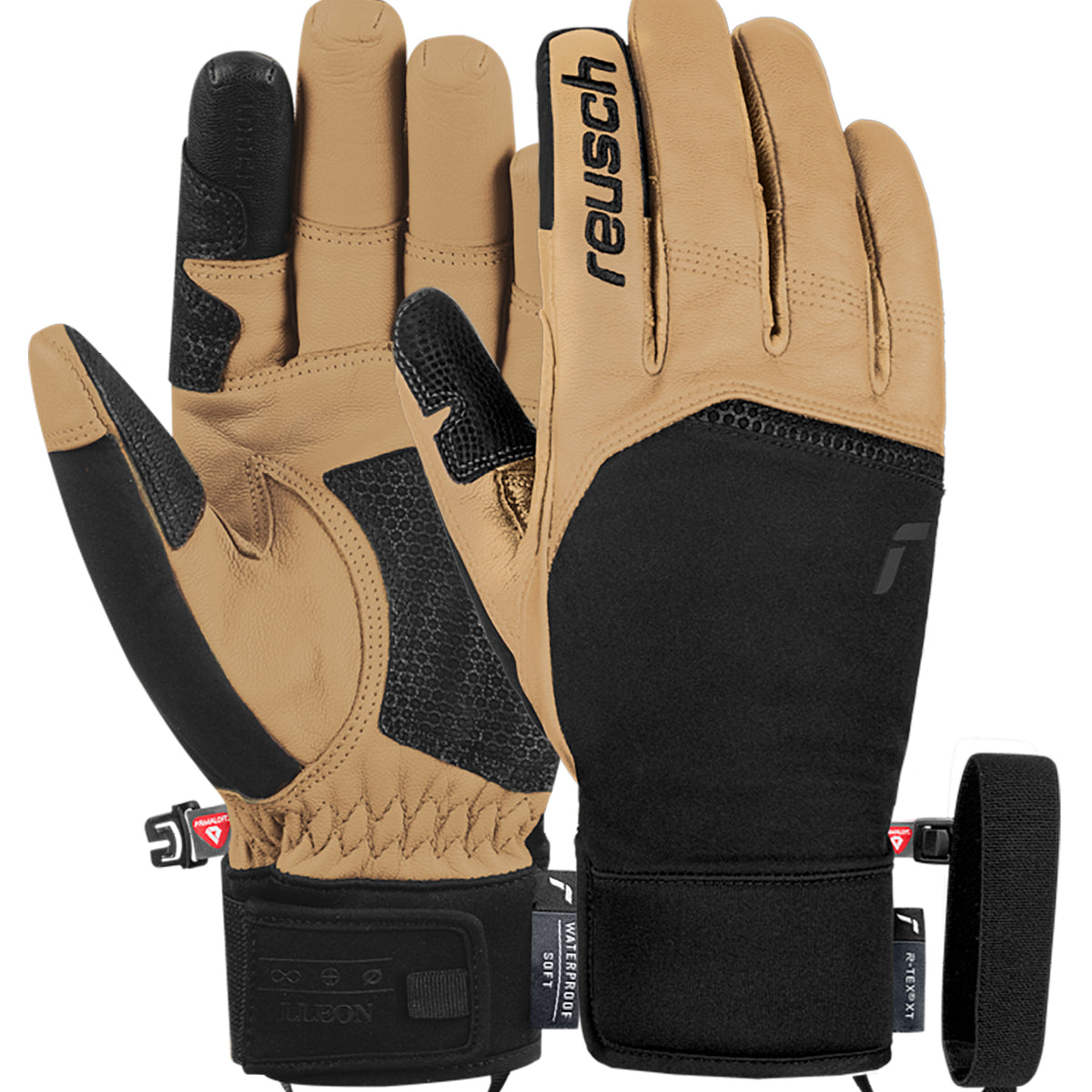Ski gloves Reusch Lleon R-Tex XT (black/gold)