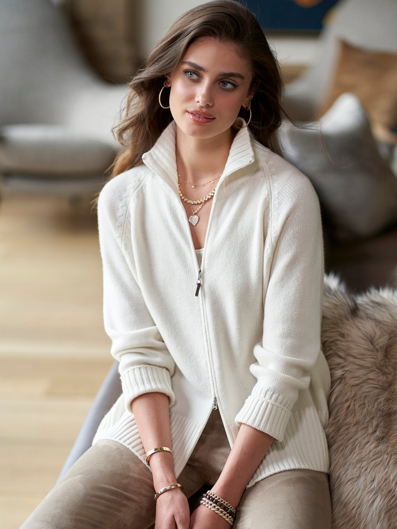 Cashmere Zipper Sweater - Women - Ready-to-Wear