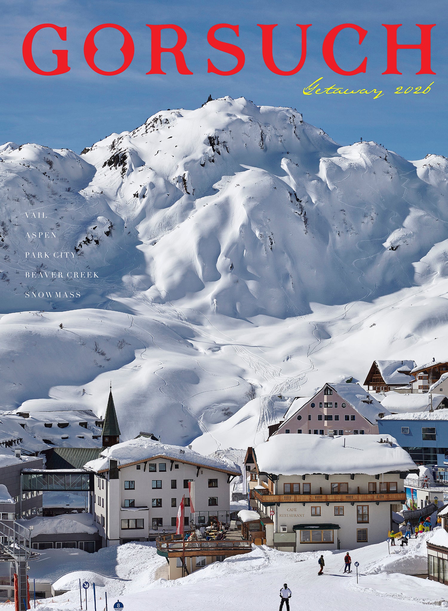 Gorsuch catalog cover showing a snowy mountain landscape with a village in the foreground.