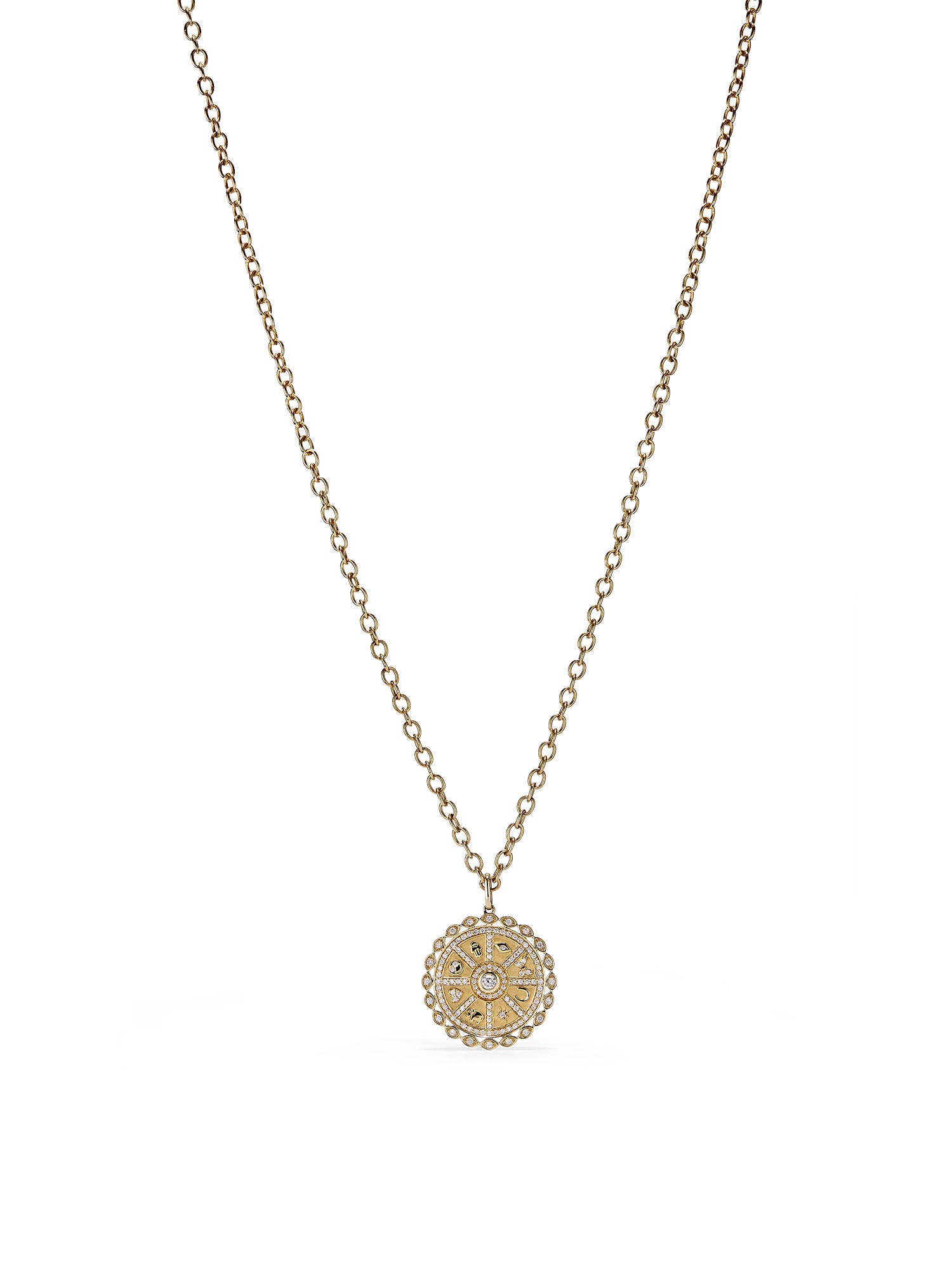 Gold Icon Wheel Coin Necklace – Gorsuch