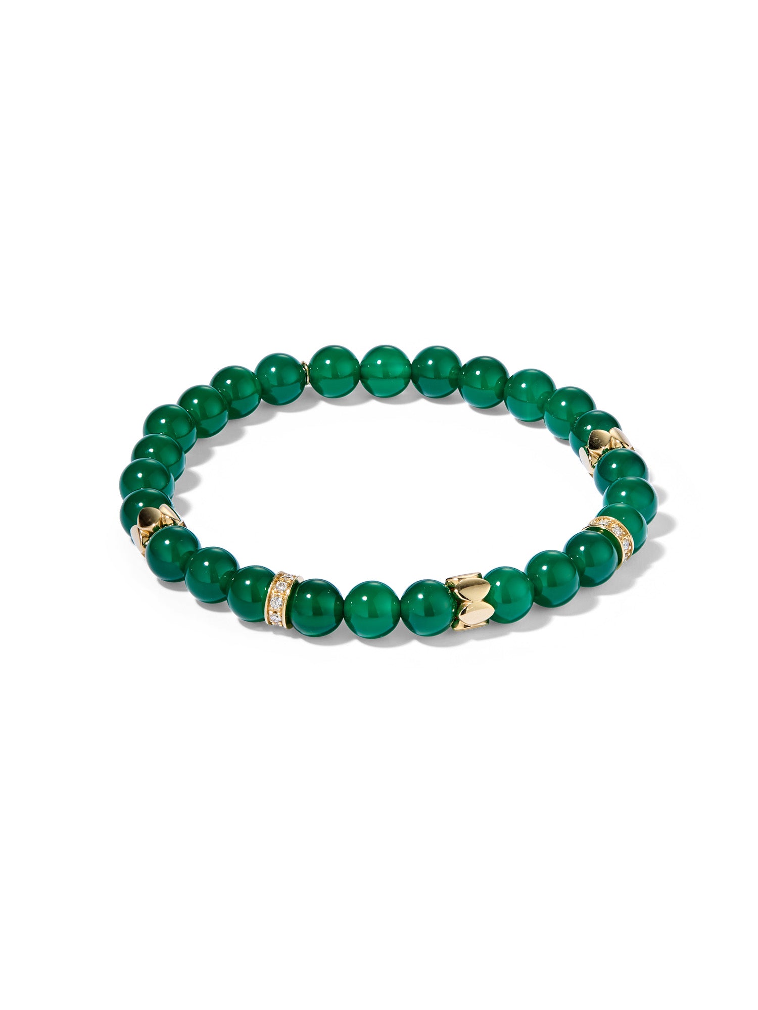 ユニドロブレスレット　グリーン系 Green Onyx Rondelle Bracelet – Gorsuch