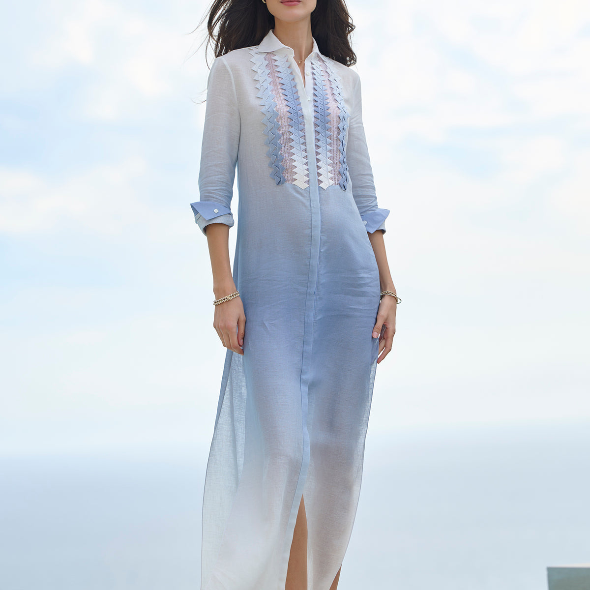 Origami Linen Shirt Dress