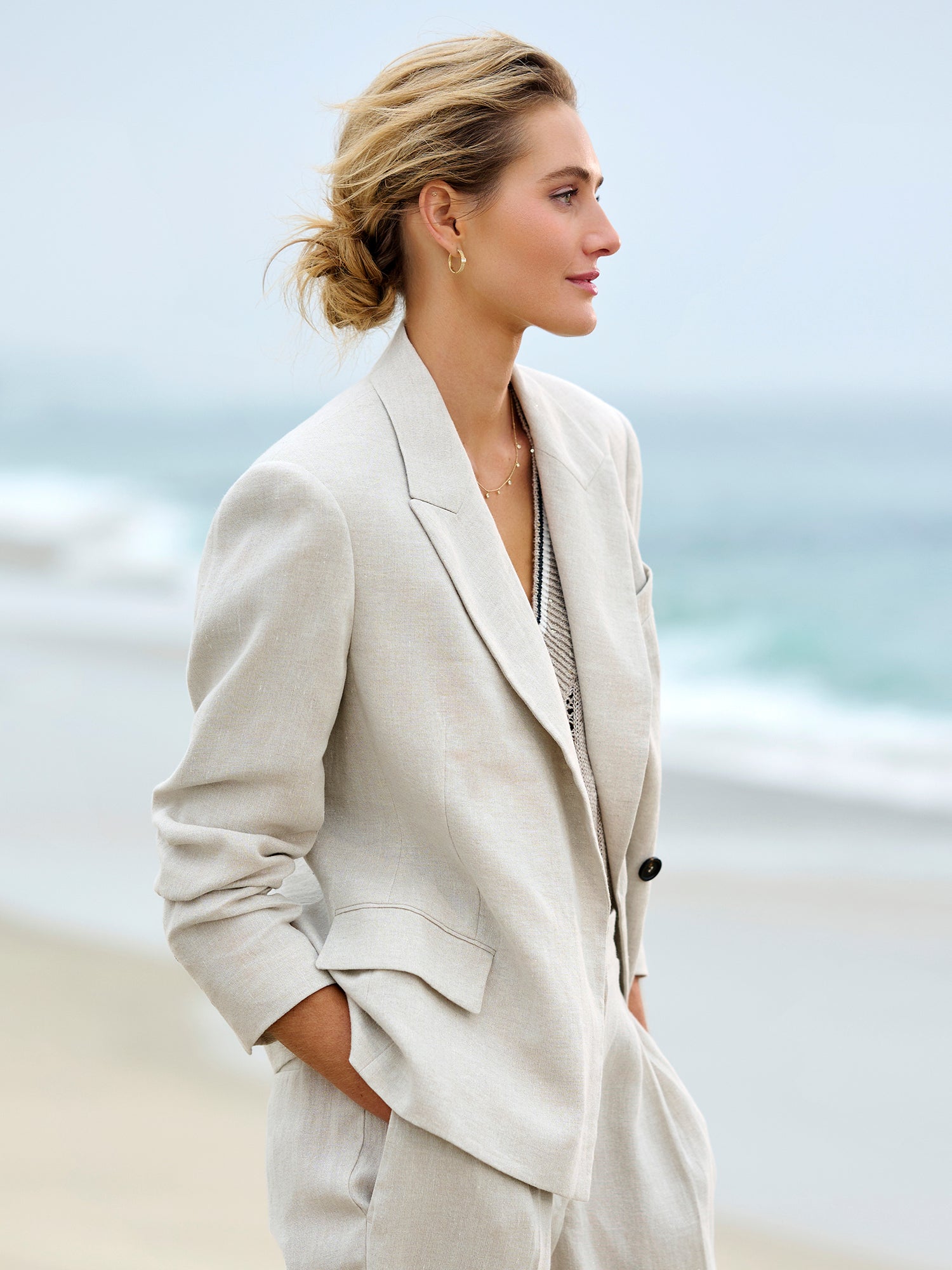 BRUNELLO CUCINELLI Sparkling linen blazer ジャケット Sparkle Linen Blazer