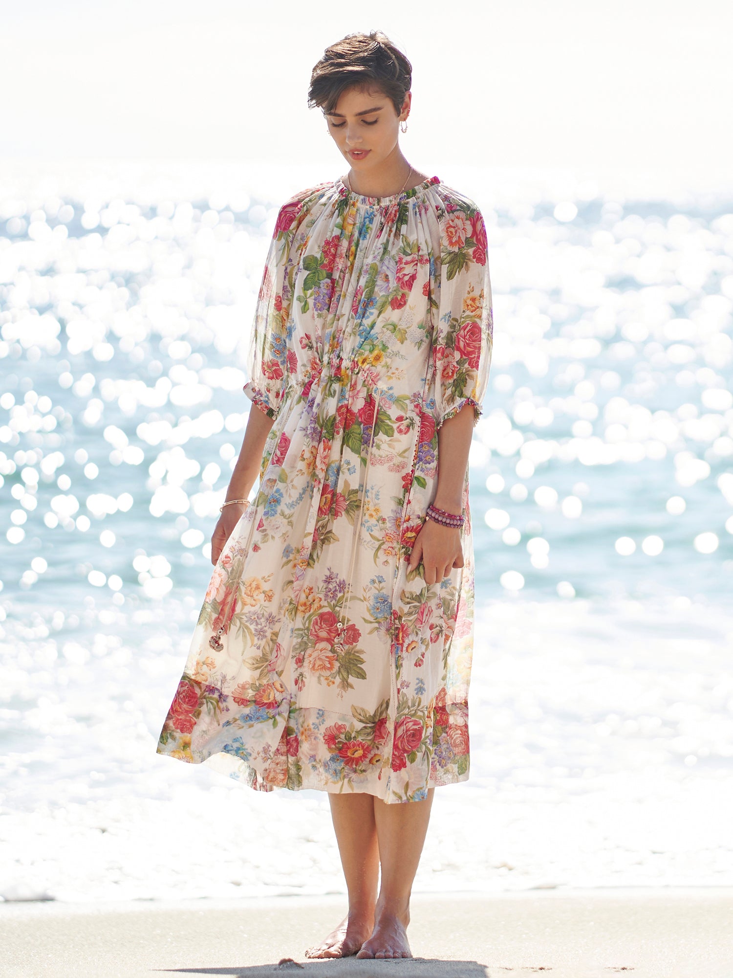 Drawstring maxi dress sales