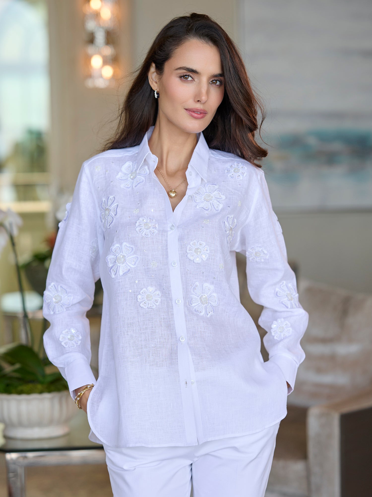 Dylan Fleur Linen Shirt – Gorsuch