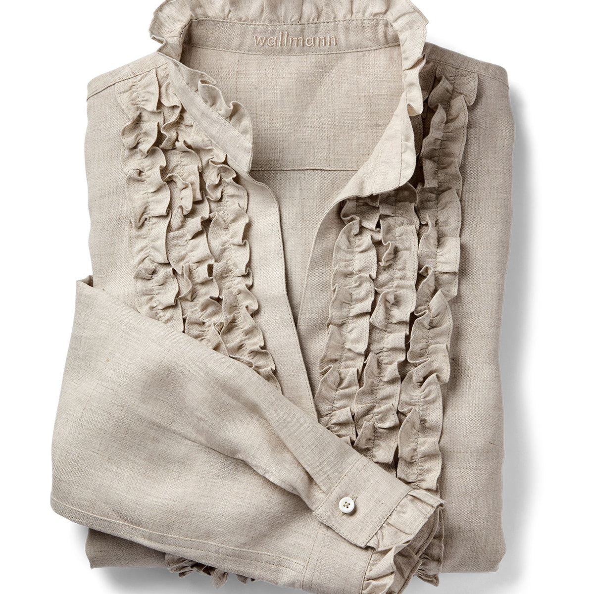 ruffle front dress shirt KJP Women's Harrington Ruffle Dress Shirt in White M