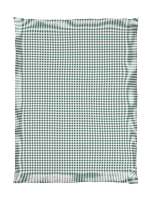 Green Check Twin Duvet Cover