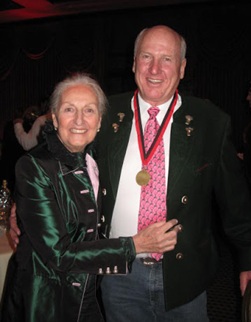 David and Renie Gorsuch as a couple with David wearing a medal around his neck.