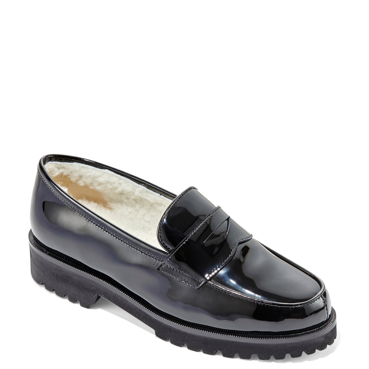 Classic Black Loafers patent black leather The Kooples US 6 Women main image 2
