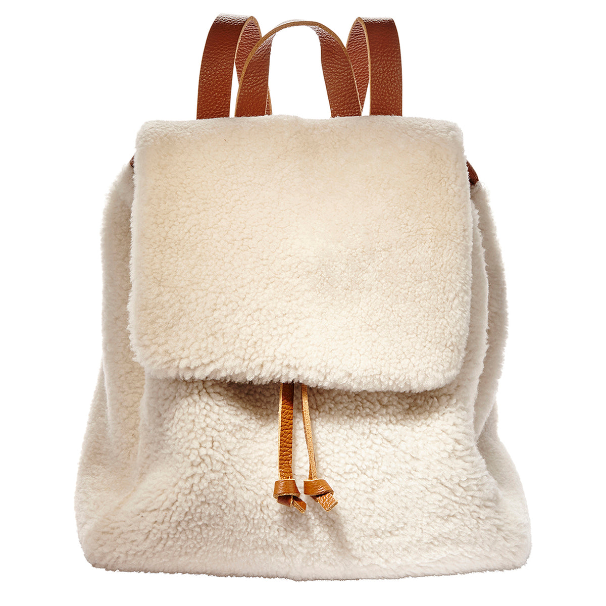 Cozy Black and Tan Shearling Women\'s Backpack. Like new! Cosy Backpack Bag – Myra USA main image 2