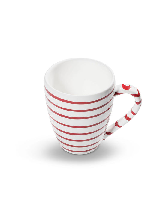 Red Swirl Breafast Mug
