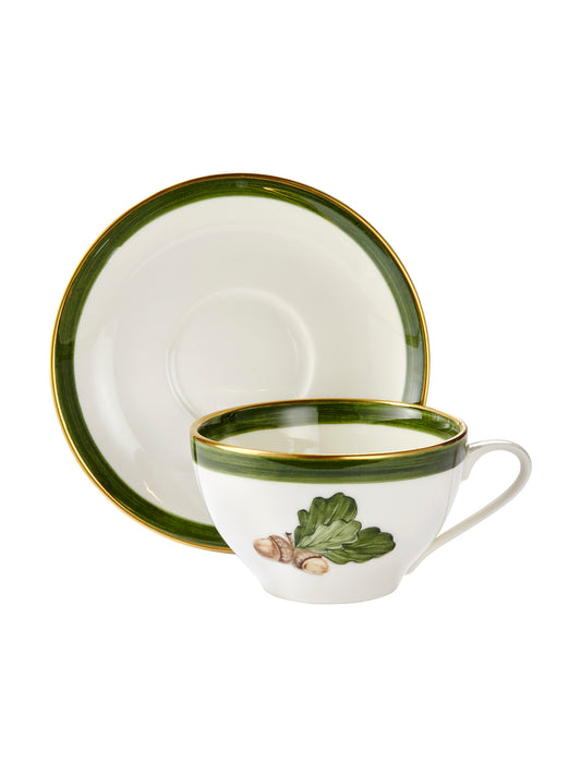 Porcelain Acorn Cup And Saucer