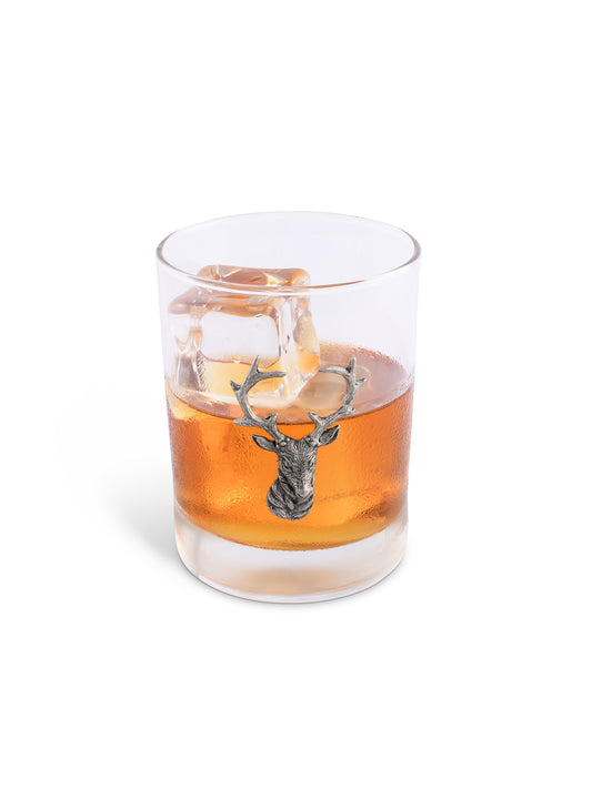 Elk Head Double Old Fashioned Glass