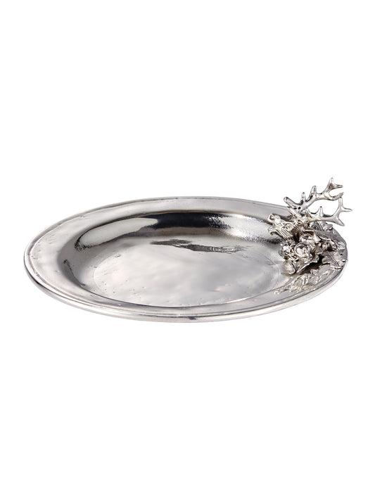 Stag Pewter Bread Dish