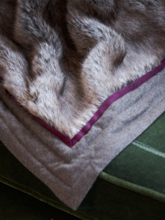 Coyote Faux Fur Throw