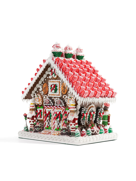 Ribbon Candy Gingerbread House