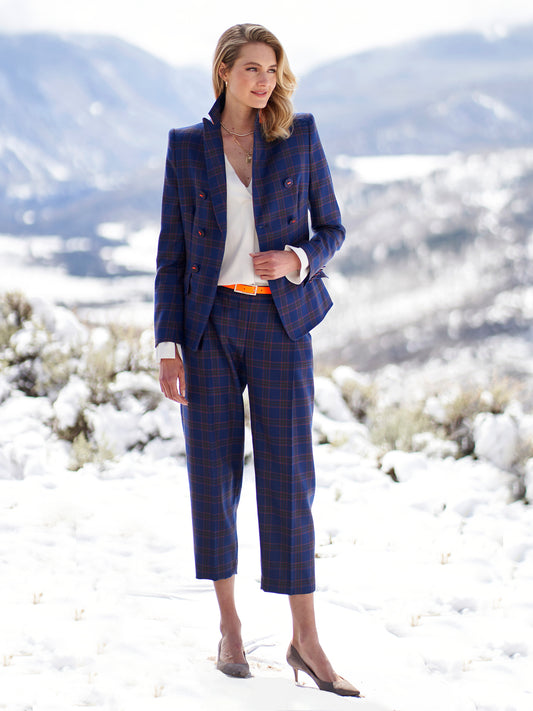 Margit Wool Boyfriend Check Pant