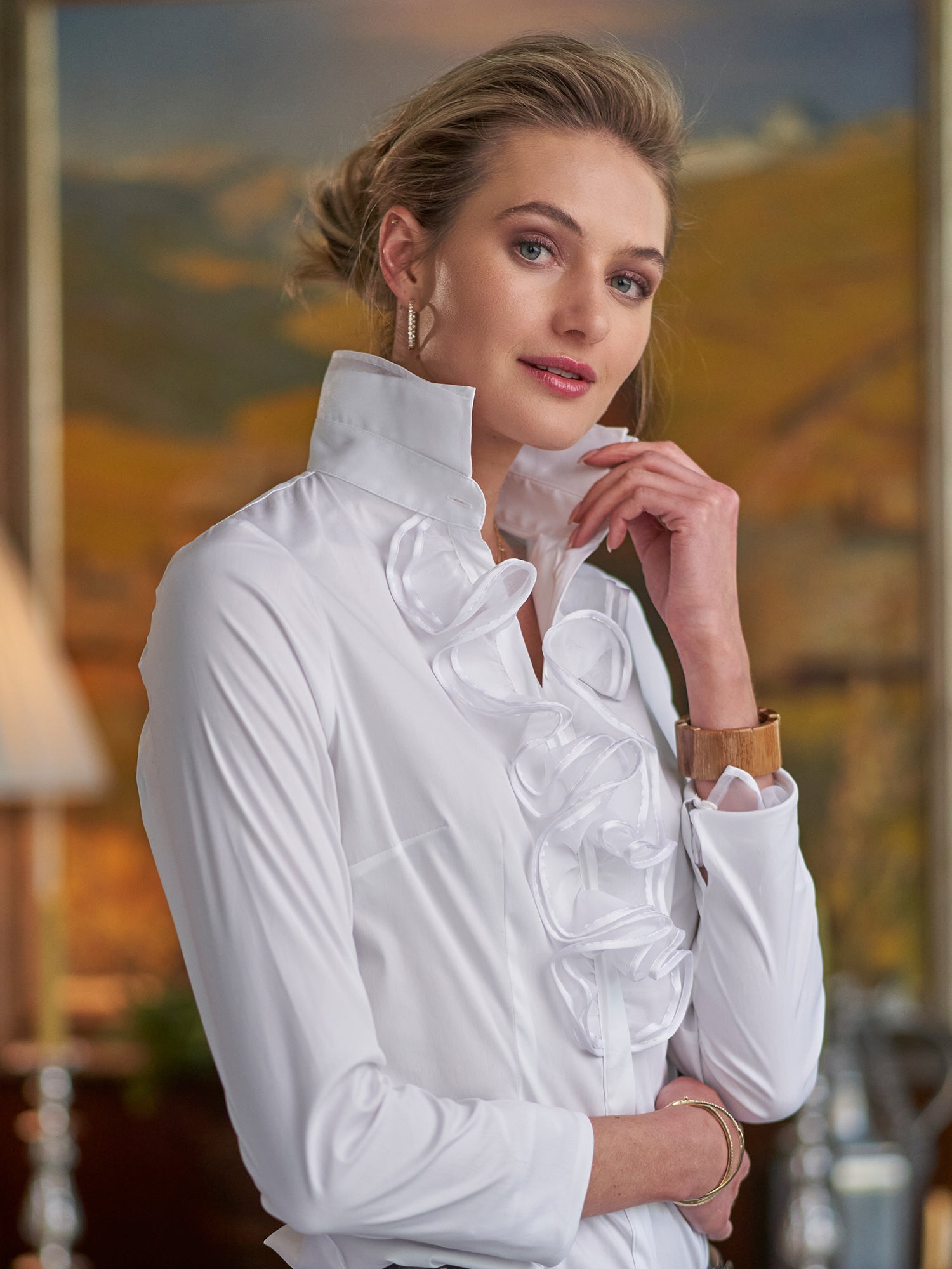 Wylie Organdy Ruffle Shirt – Gorsuch