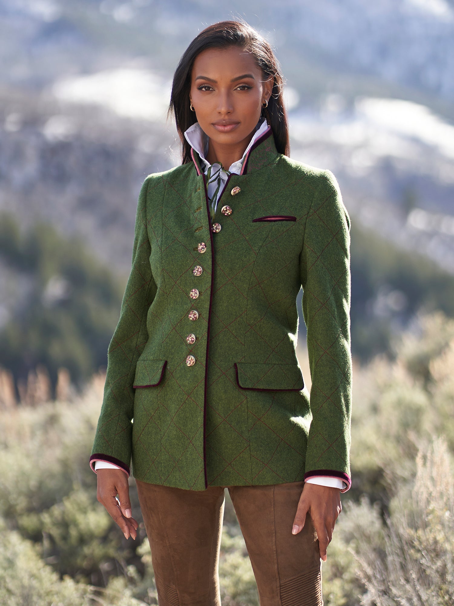 Loden Wool Women Green Wool Coat Bavaria Loden Rachor Traditional