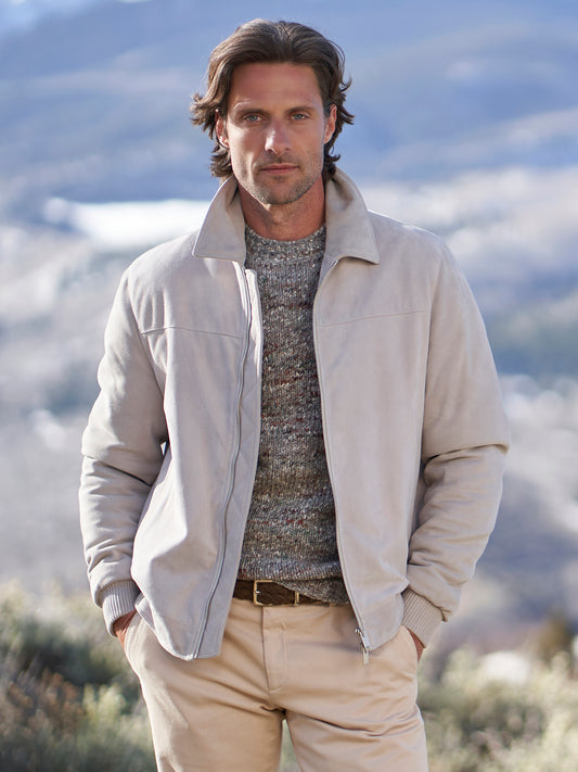 Suede Bomber Jacket