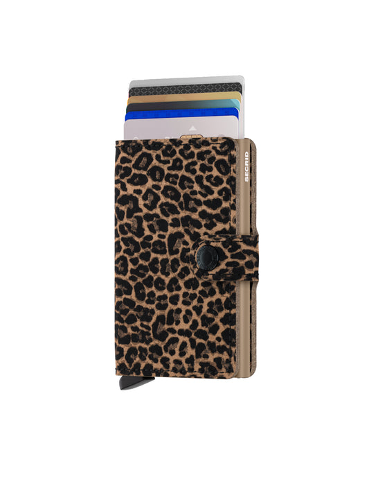 Leo Print Cowhide Miniwallet