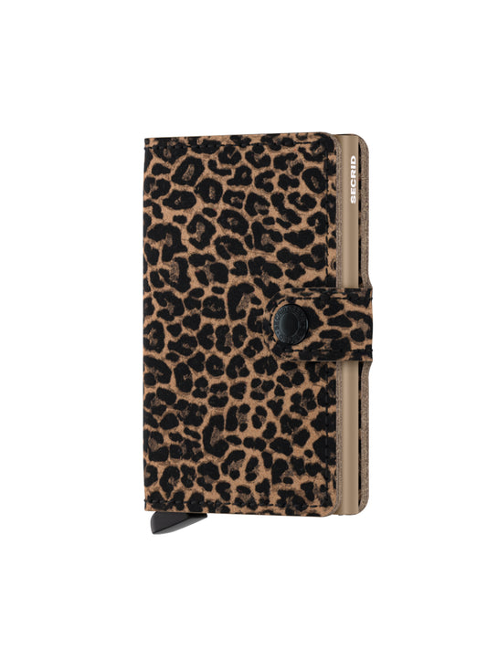 Leo Print Cowhide Miniwallet