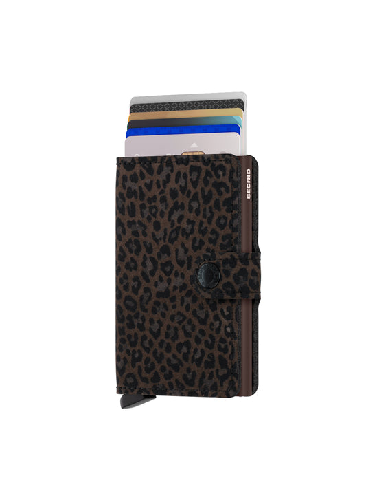 Leo Print Cowhide Miniwallet