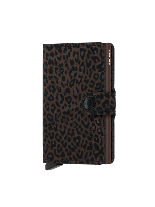 Leo Print Cowhide Miniwallet