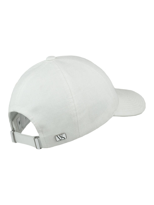 Shell White Linen Cap
