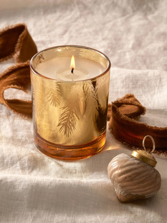 Frasier Fir Pine Needle Gilded Candle