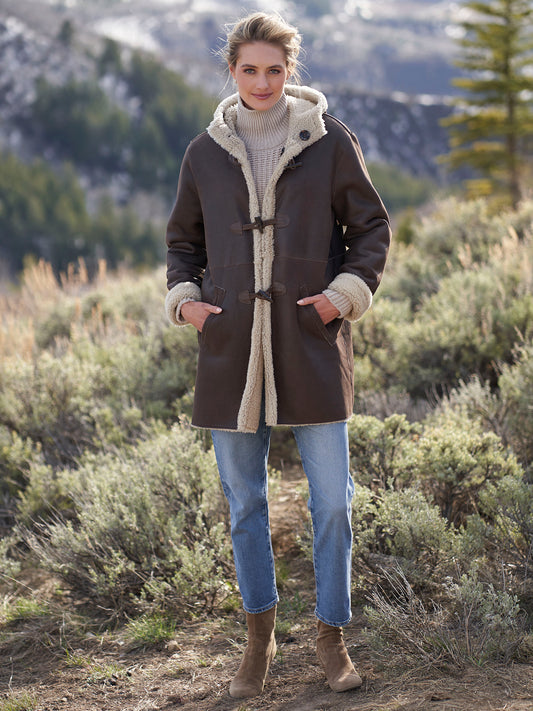 Leila Reversible Shearling Coat