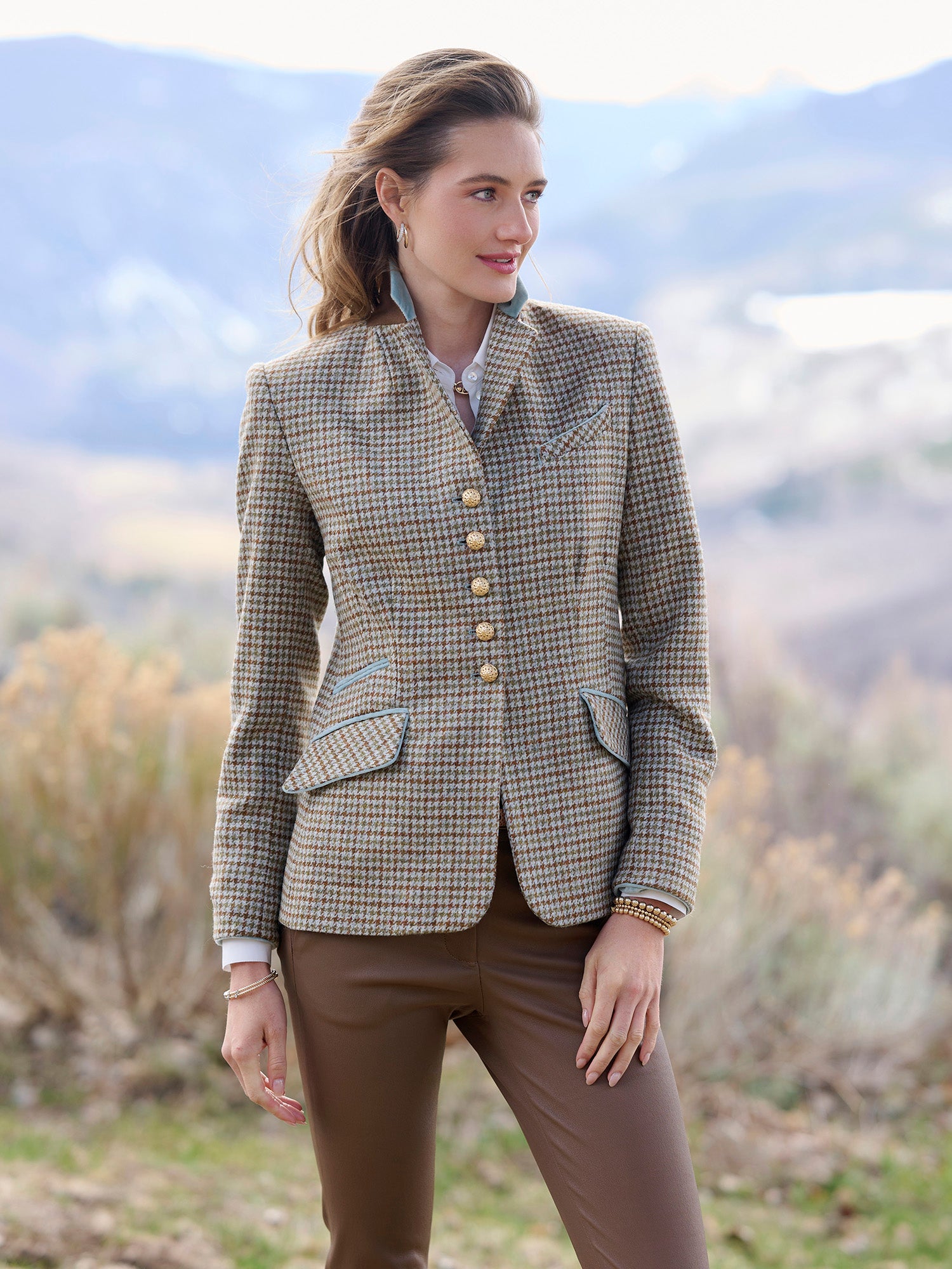 Lara Houndstooth Wool Jacket – Gorsuch