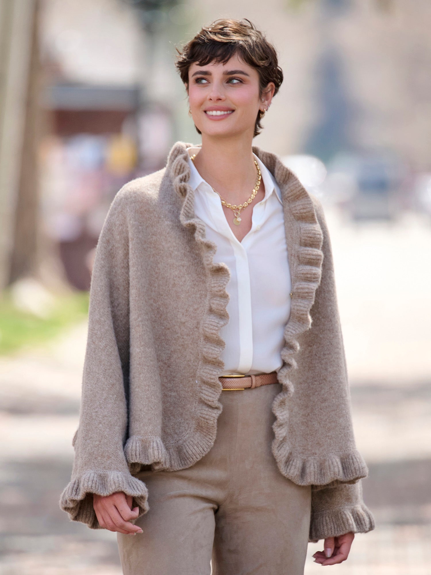 Philippa Ruffle Soft Wool Cardigan – Gorsuch
