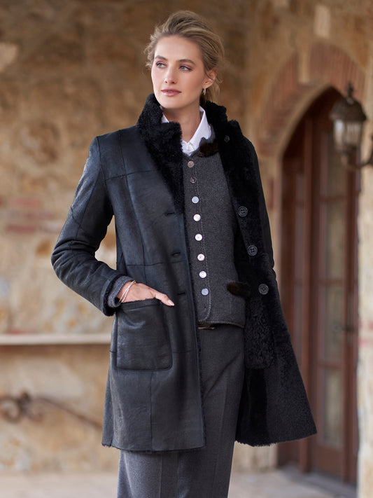 Dunja Reversible Shearling Coat