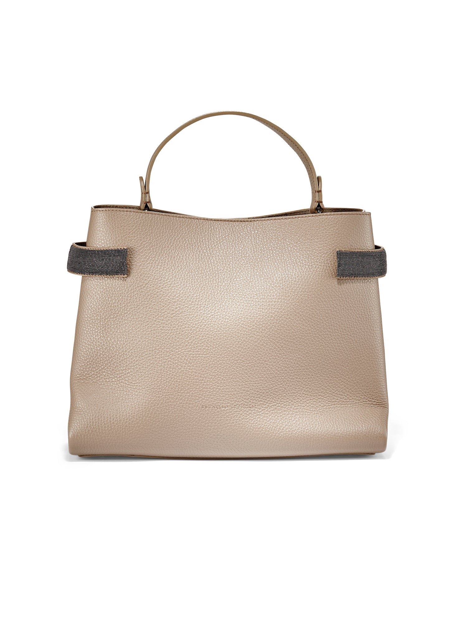 textured leather bag