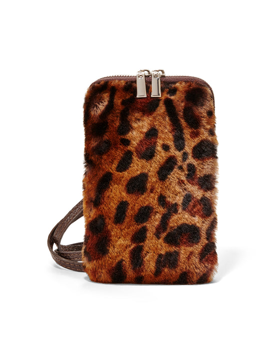 Leo Shearling Cellphone Bag