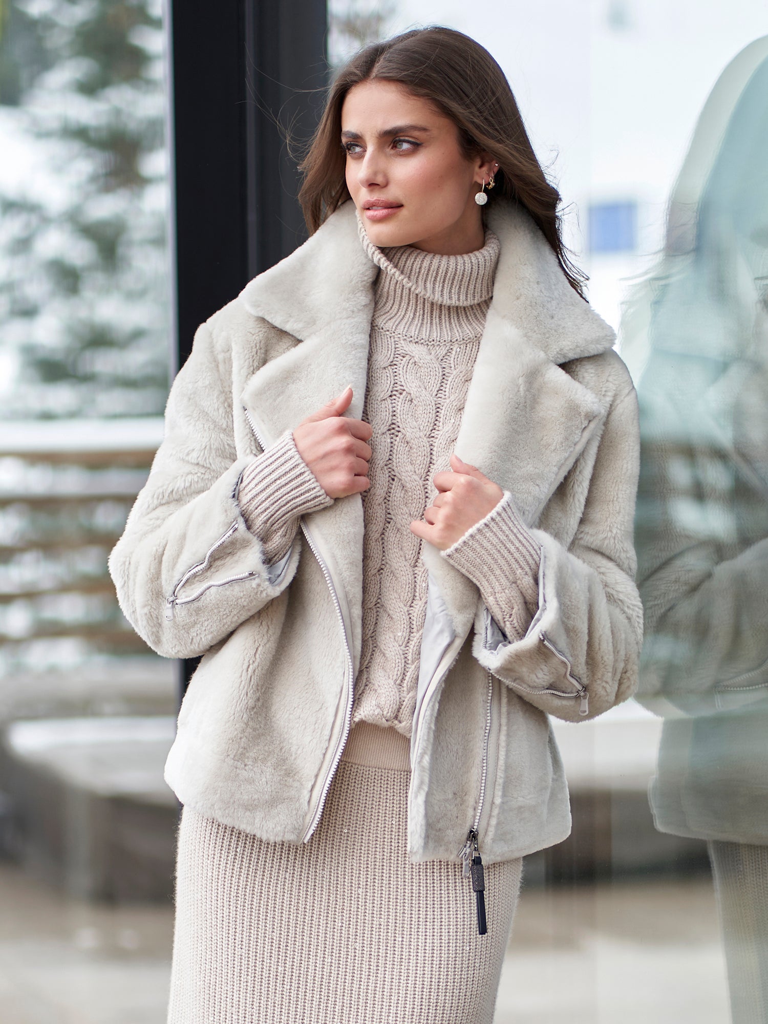 Shearling Moto Jacket