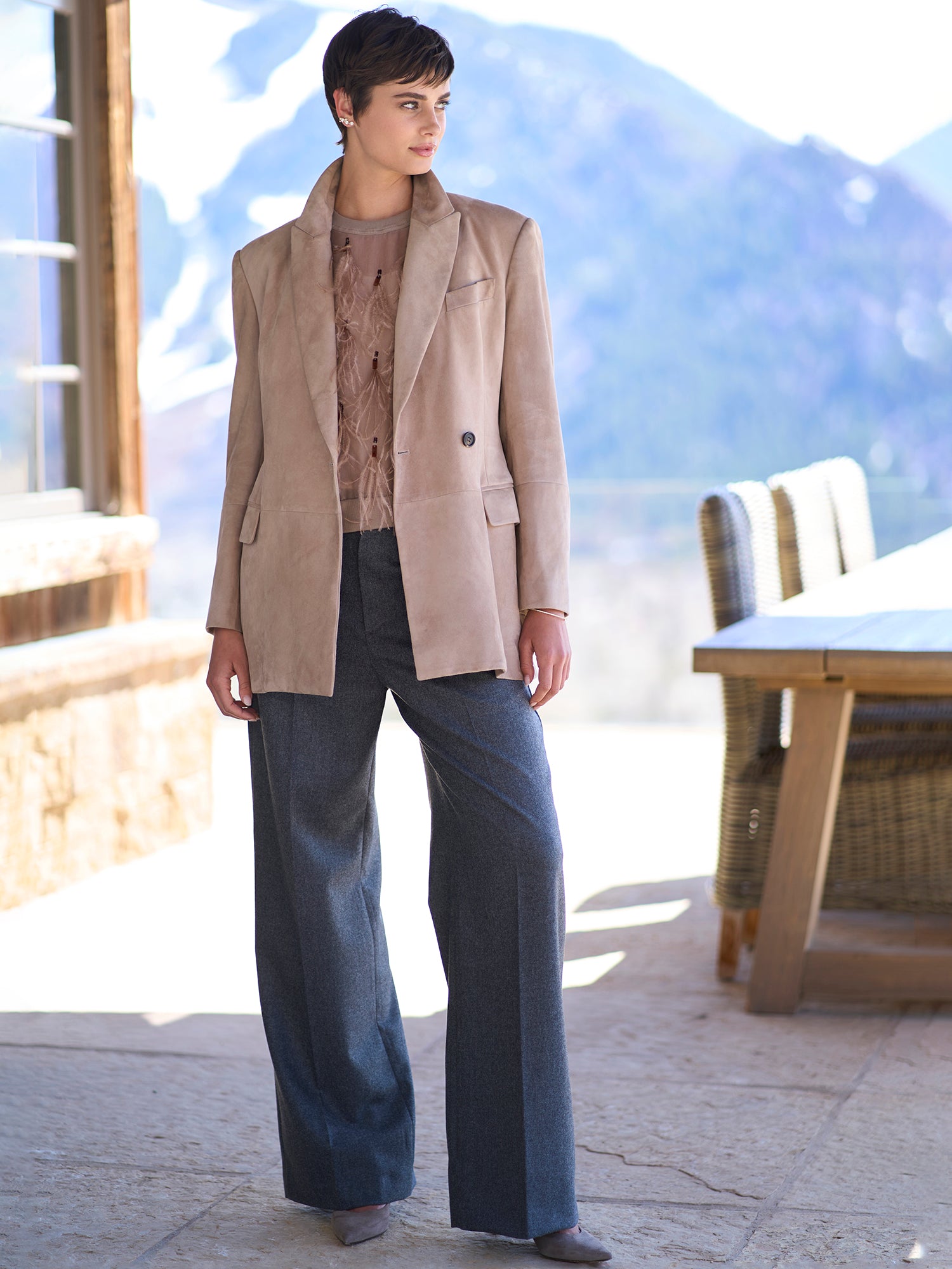Wool Cashmere Flannel Wide Leg Pant – Gorsuch