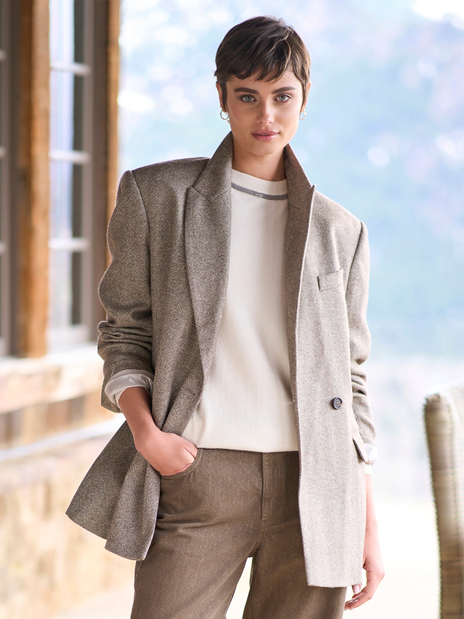 アウターその他 BRUNELLO CUCINELLI Woman Waistcoat White MG9277778 C7220 Sleeveless down jacket – Lord & Taylor