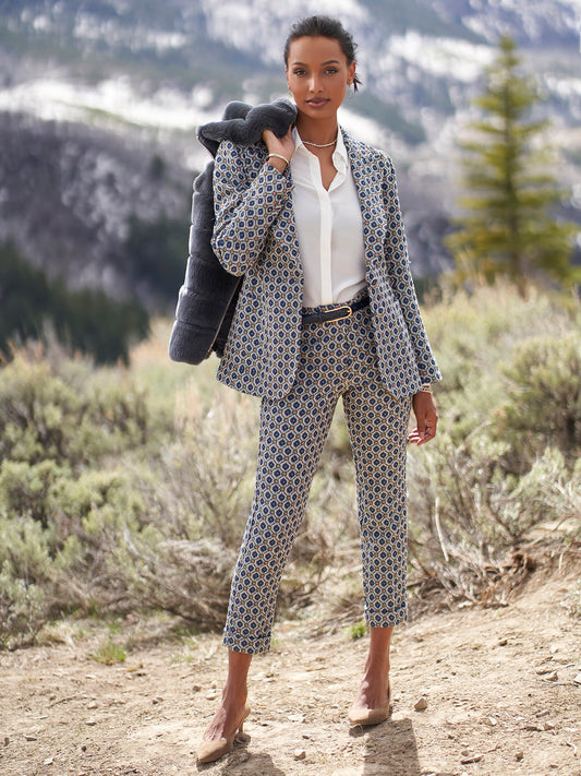 Averi Floral Jacquard Pant