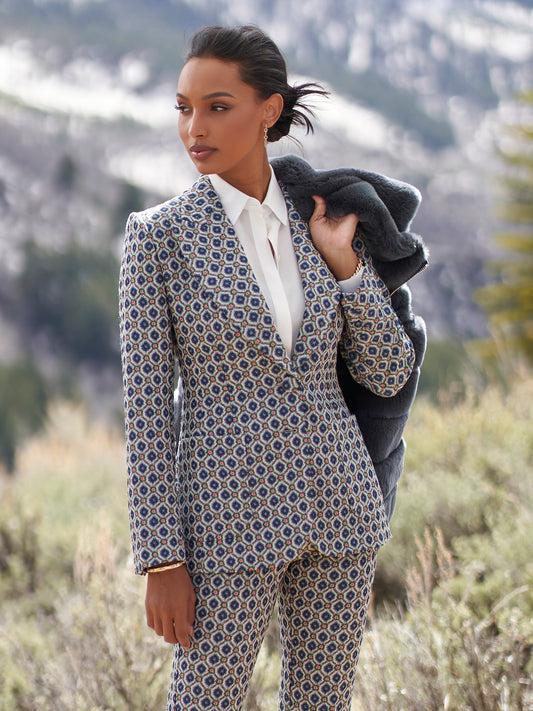 Averi Floral Jacquard Blazer