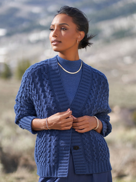 Blizzard Cashmere Cable Cardigan