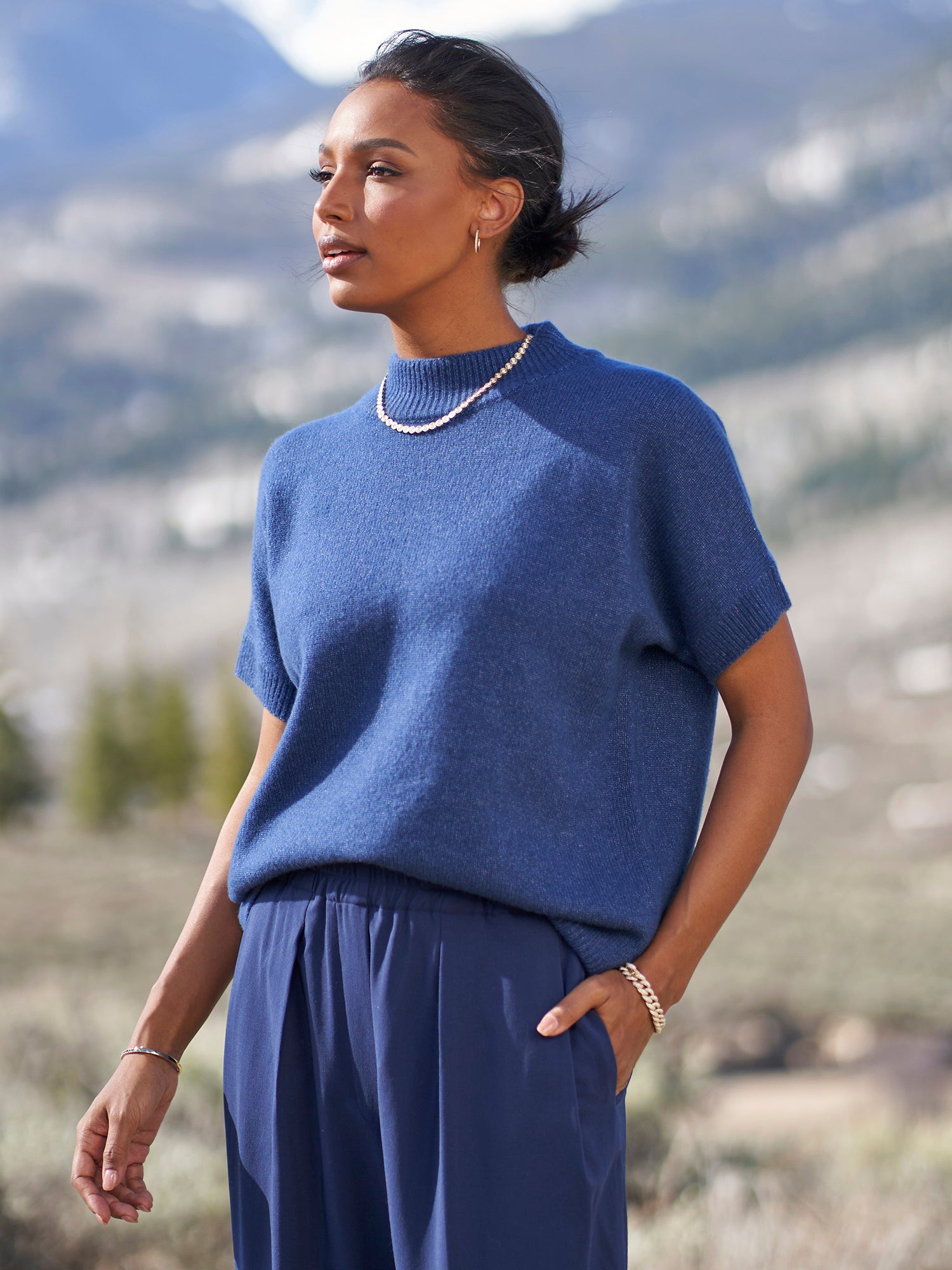 Short sleeve deals cashmere sweater