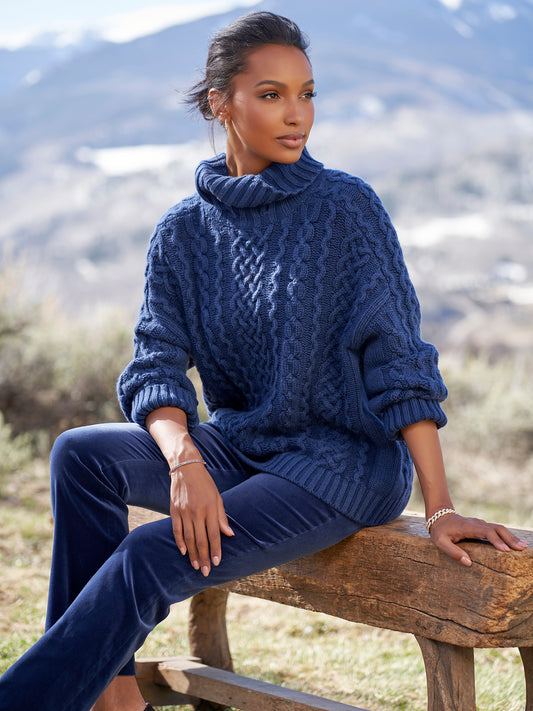 Burmesa Cashmere Turtleneck Sweater