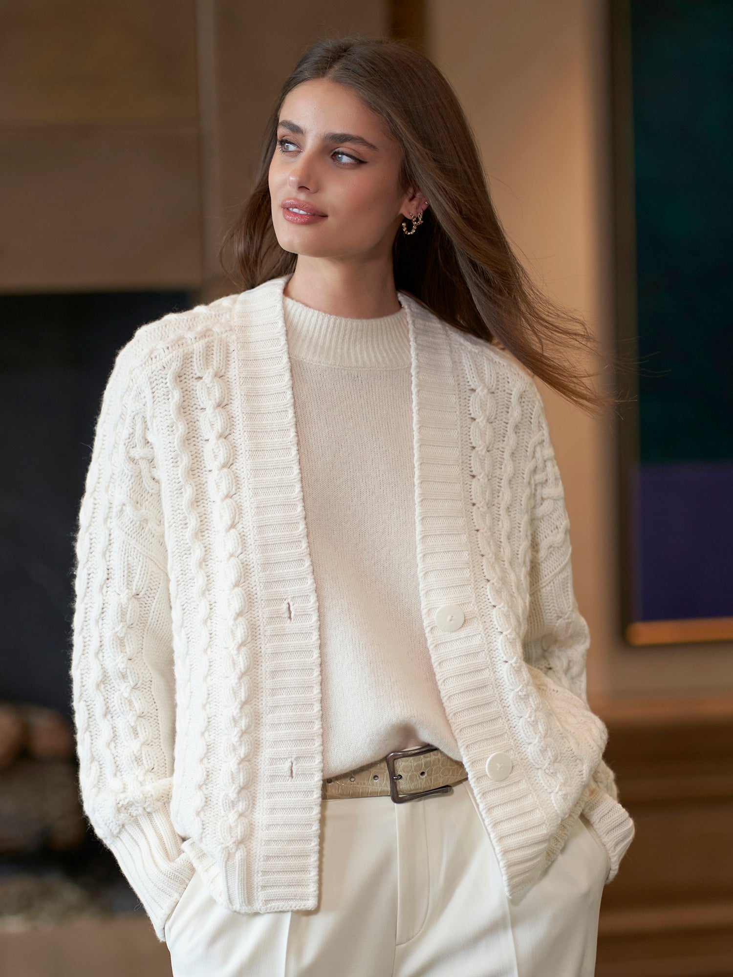 Blizzard Cashmere Cable Cardigan – Gorsuch