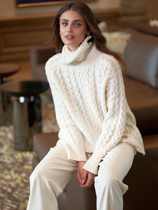 Burmesa Cashmere Turtleneck Sweater