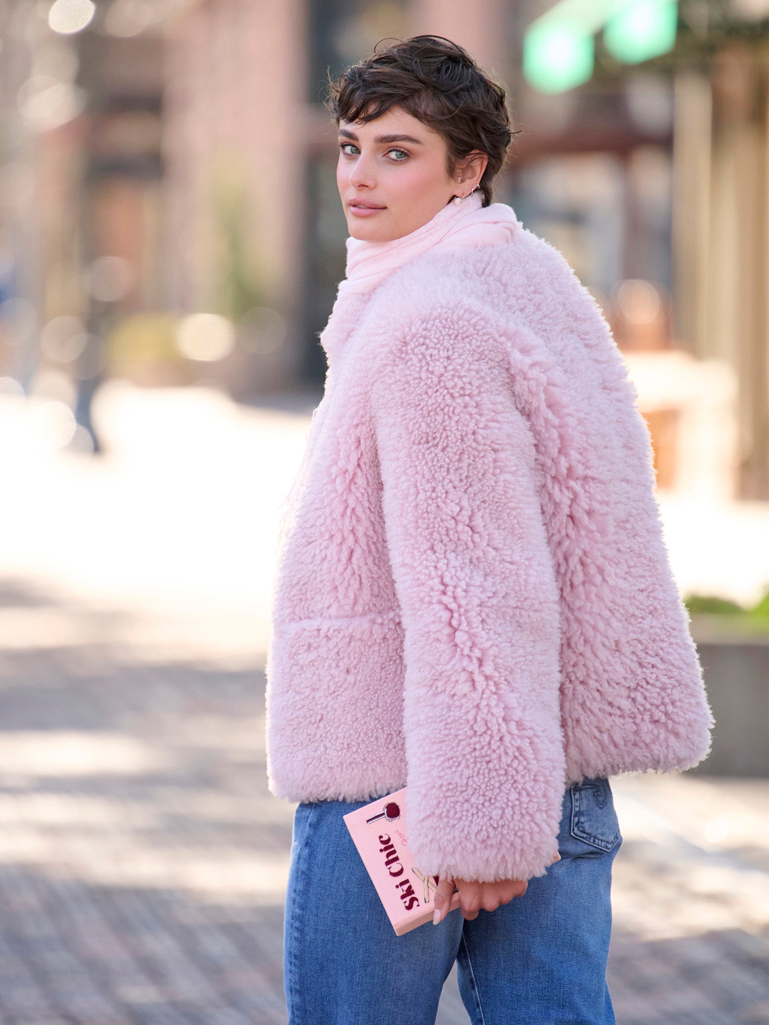 コート BLANCHA Women Outer 24042 200CEMENTO GREY Grey Faux Fur Carmella Chinchilla Coat