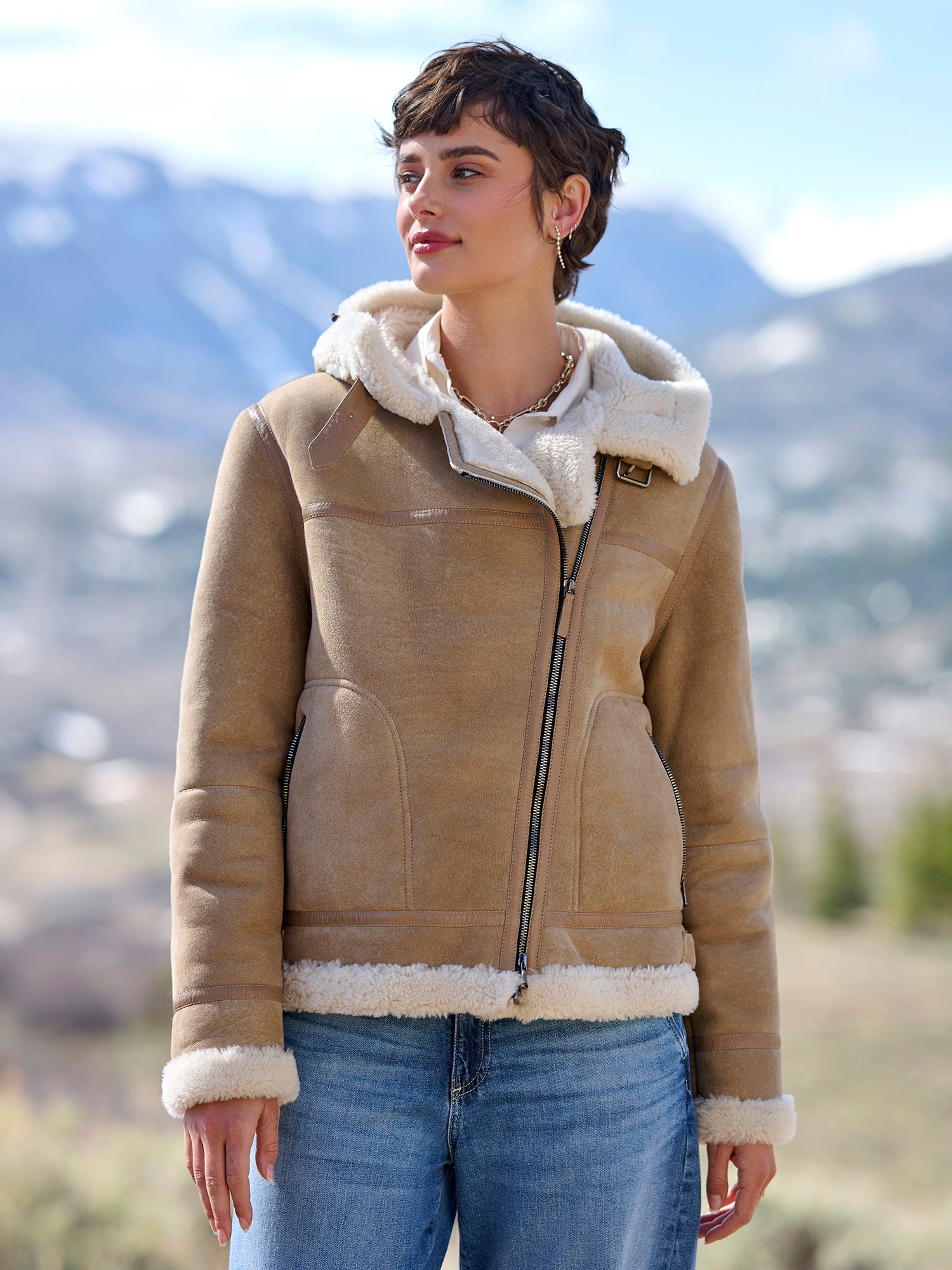 Norah Shearling Moto Jacket – Gorsuch