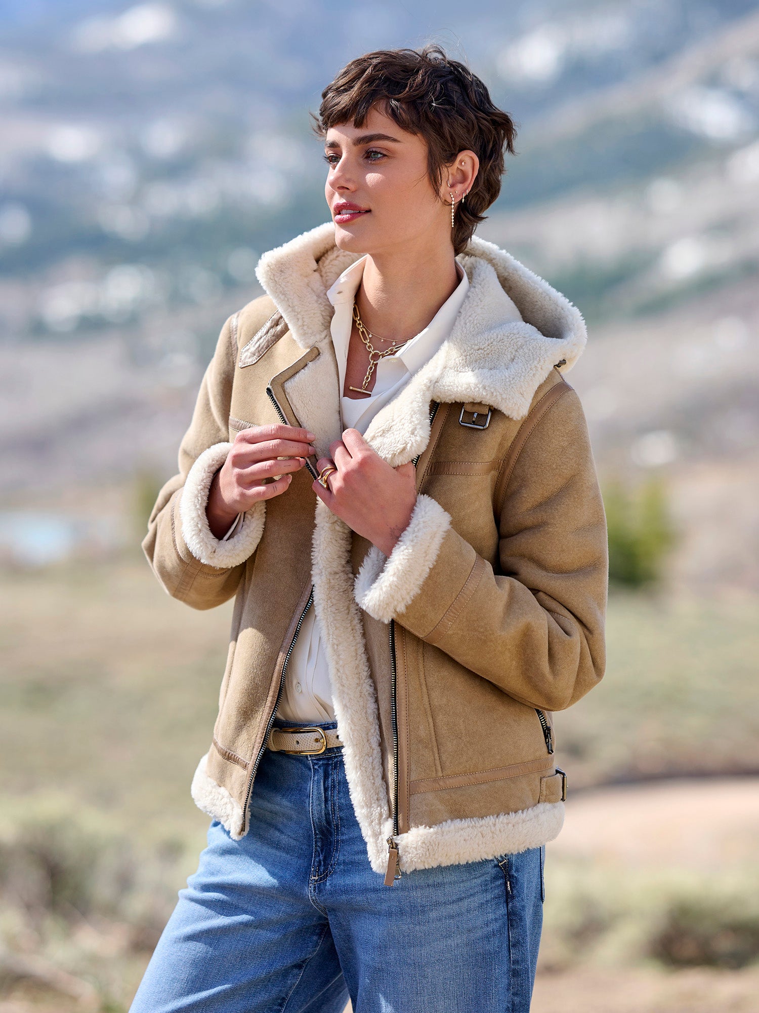 Norah Shearling Moto Jacket – Gorsuch